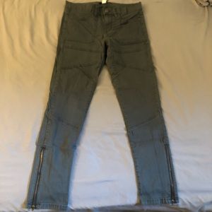 BDG Grey Moto Pants Zipper Leg Skinny Stretch